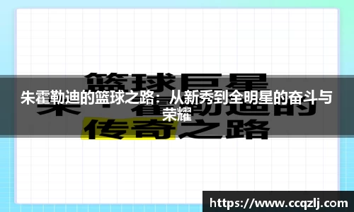 朱霍勒迪的篮球之路：从新秀到全明星的奋斗与荣耀